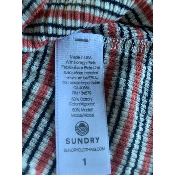 NWT Sundry Stripe strappy tank. Small - Picture 3 of 4